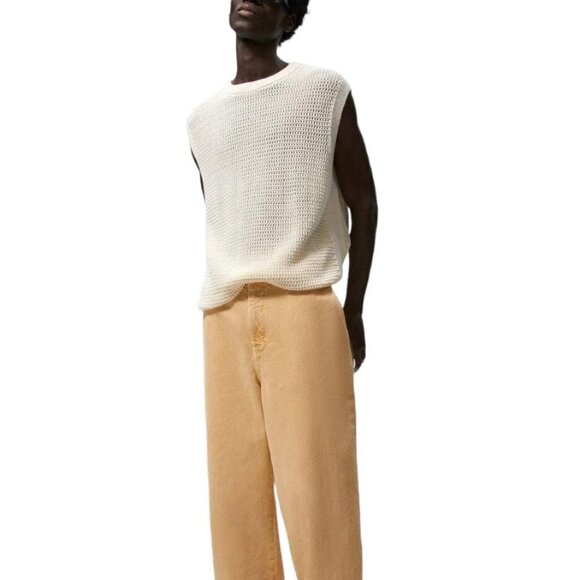 ZARA MEN'S YELLOW RELAXED FIT JEANS SIZE 31  2553/420/300 - Picture 3 of 5